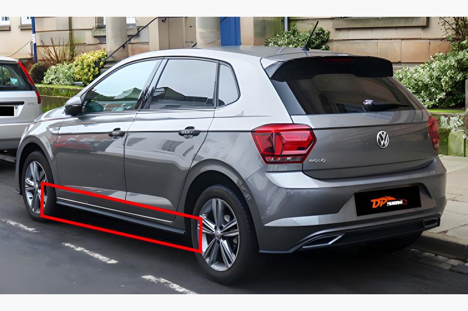 Volkswagen Polo 2017– Boční prahy DPT V-2 (černý lesk) Image