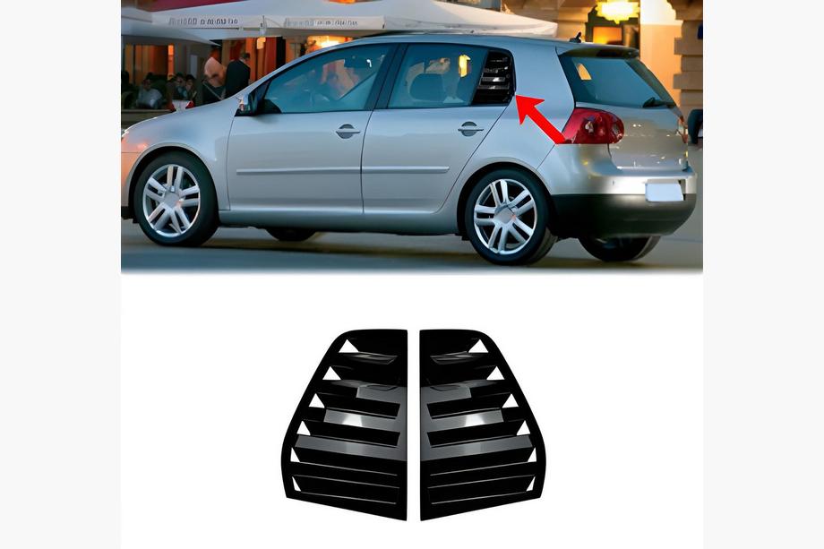 Volkswagen Golf 5 2003–2009 Kryty zadních oken DPT (černý lesk, 2 ks) Image