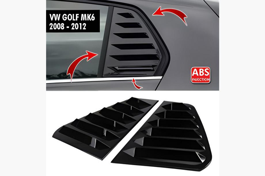 Volkswagen Golf 6 2008–2014 Kryty zadních oken DPT V-1 (černý lesk, 2 ks) Image