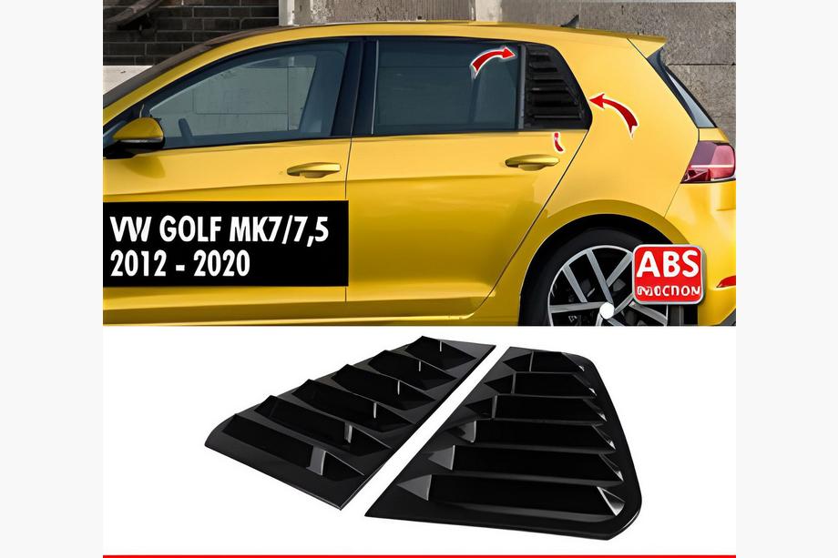 Volkswagen Golf 7/E-Golf 2012–2020 Kryty zadních oken DPT V-2 (černý lesk, 2 ks) Image