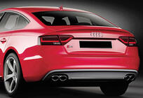 Audi A5 2007–2015 Spoiler DPT V-2 (pro Sedan, černý lesk) fotografie 5