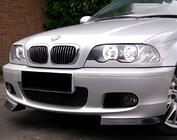 BMW řada 3 E46 1998–2006 Přední lip spoiler na nárazník Flap DPT (lesklá černá) fotografie 1