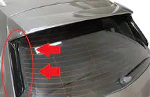 Seat Leon 2013–2020 Spoiler Flap DPT (2 ks, černý lesk) fotografie 1