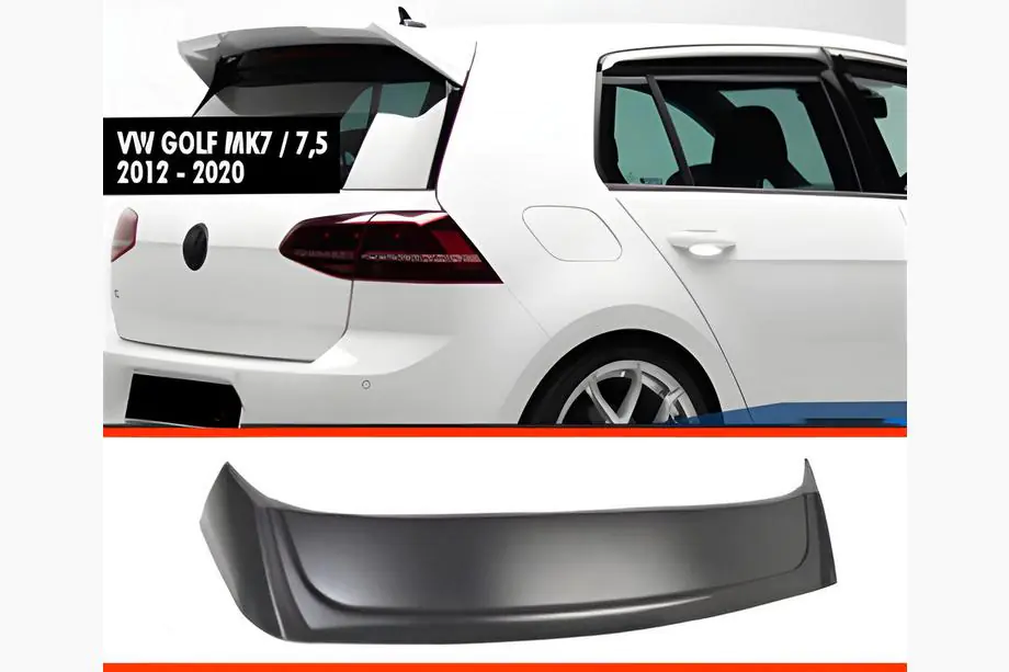 Volkswagen Golf 7/E-Golf 2012–2020 Spoiler DPT V-6 (pro GTI / R HB, černý lesk) Image