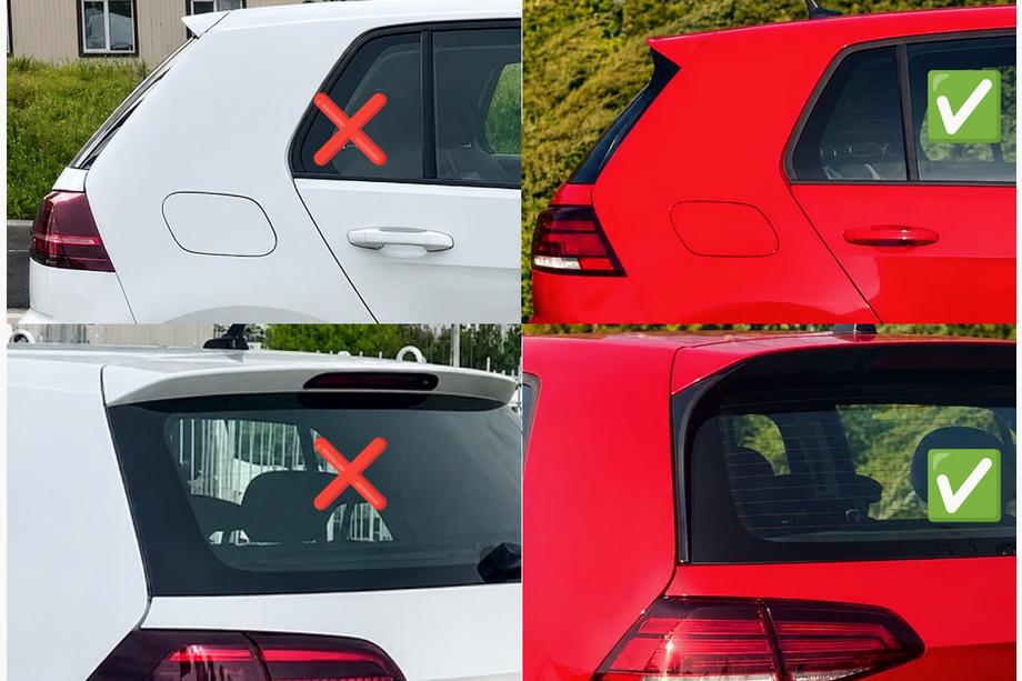 Volkswagen Golf 7/E-Golf 2012–2020 Spoiler DPT V-10 (pro GTI / R HB, černý lesk) Fotografie 8