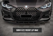 BMW řada 4 G22/23/26 2020– Přední lip spoiler DPT V-1 (pro G22/G23, lesklá černá) fotografie 1