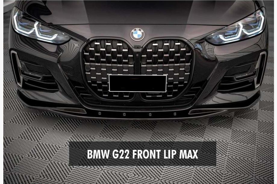 BMW řada 4 G22/23/26 2020– Přední lip spoiler DPT V-1 (pro G22/G23, lesklá černá) Image