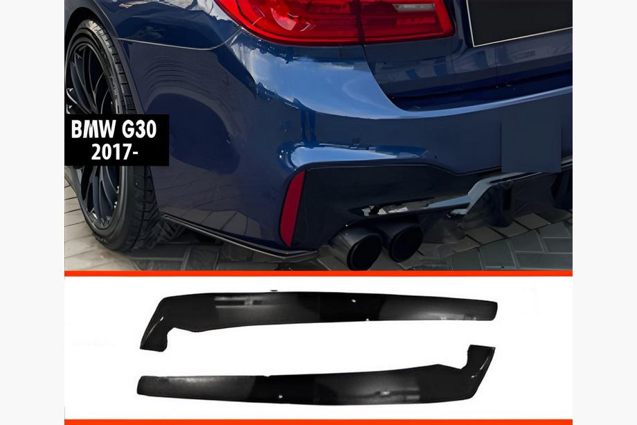 BMW řada 5 G30/G31 2017–2023 Zadní FLAP nástavce DPT (pro M-Sport/M5 F90, černý lesk) Fotografie 1
