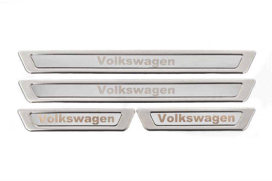 Volkswagen Univerzální prahové lišty Volkswagen V-1 (4 ks, nerez) Fotografie 4