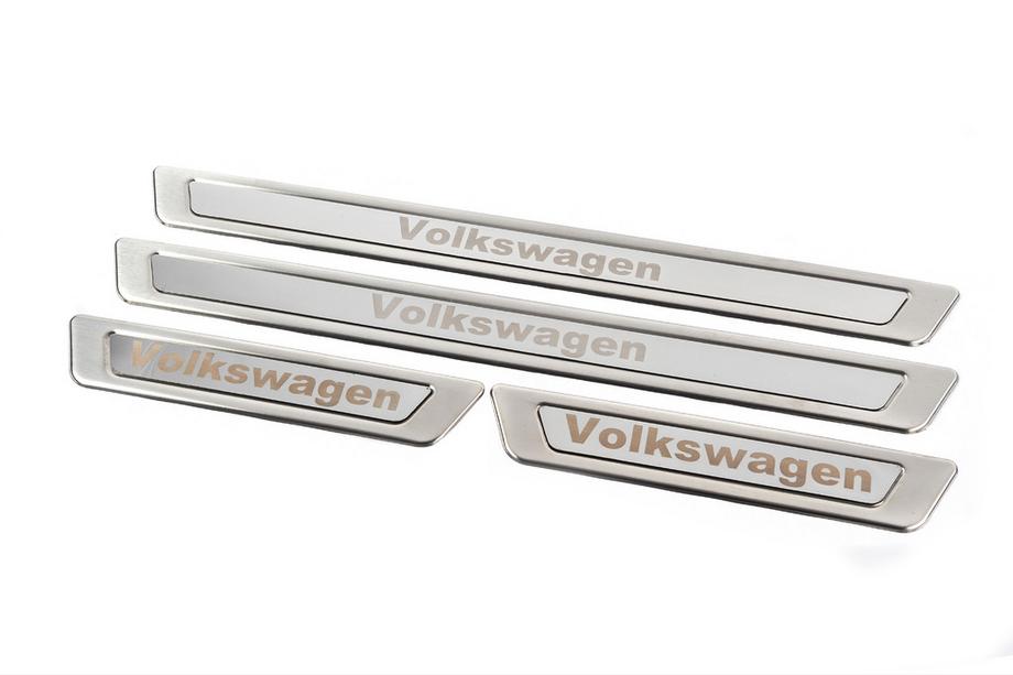 Volkswagen Univerzální prahové lišty Volkswagen V-1 (4 ks, nerez) Fotografie 5