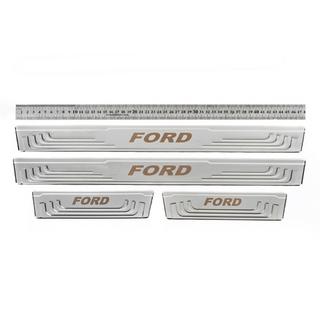 Univerzální kryty prahů Ford V-2 (4 ks, nerez)