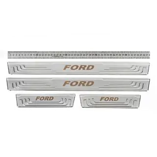 Univerzální kryty prahů Ford V-2 (4 ks, nerez) fotografie 1
