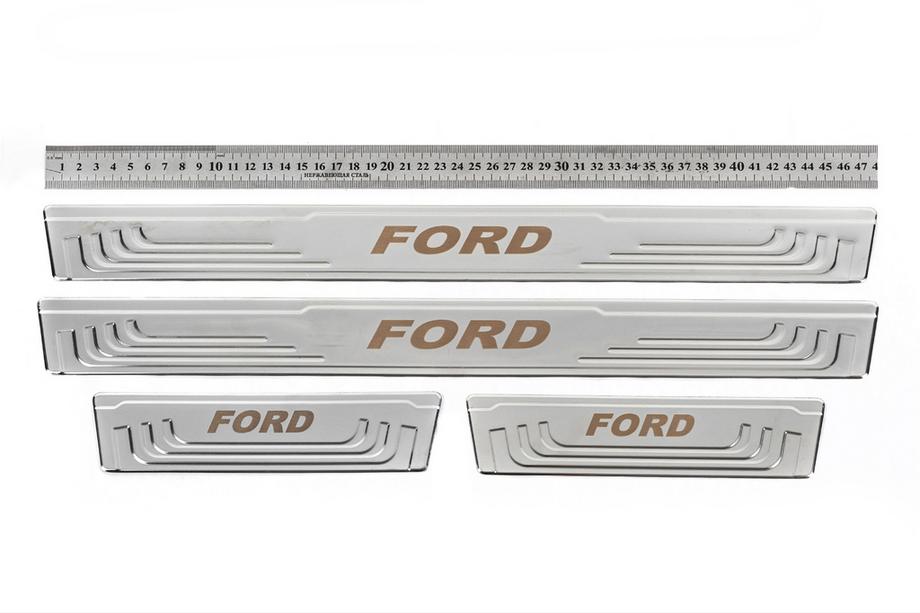 Ford Univerzální kryty prahů Ford V-2 (4 ks, nerez) Image