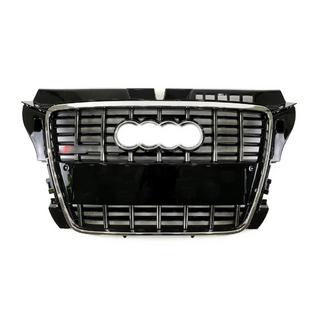 Přední maska chladiče S-style (2008-2012, černá s chromem) Audi A3 2003–2012 fotografie 1