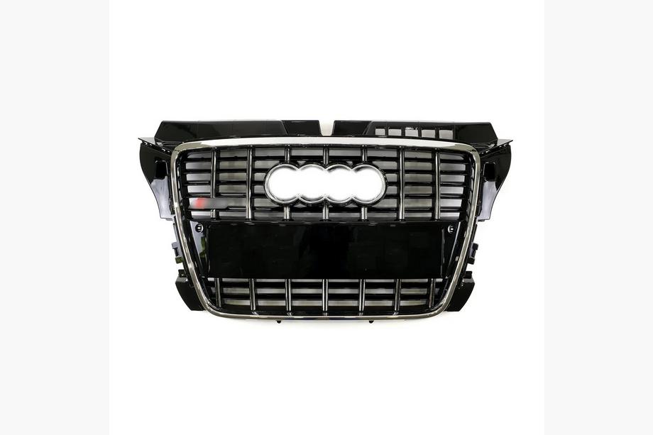 Audi A3 2003–2012 Přední maska chladiče S-style (2008-2012, černá s chromem) Image