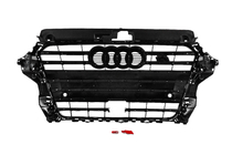 Audi A3 2012–2020 Přední maska chladiče S-style (2012-2016, černá) fotografie 4