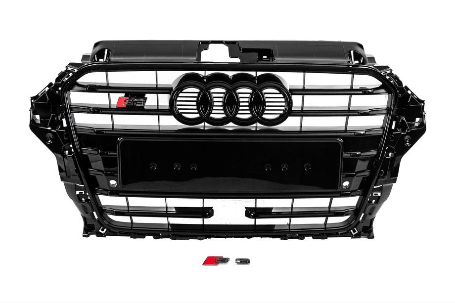 Audi A3 2012–2020 Přední maska chladiče S-style (2012-2016, černá) Image