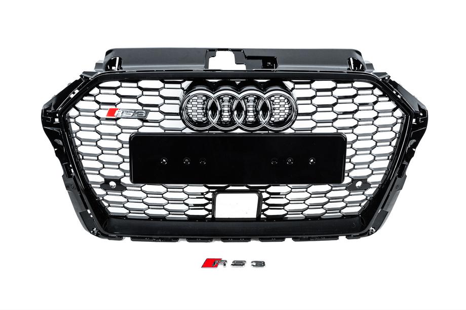 Audi A3 2012–2020 Maska chladiče RS-style (2016-2020, černo-šedá) Image