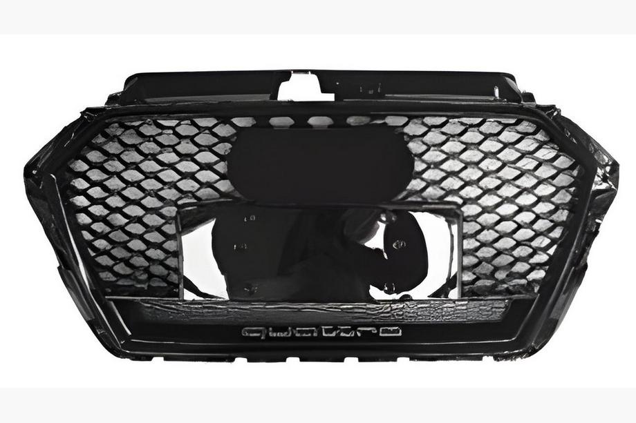 Audi A3 2012–2020 Přední maska chladiče ve stylu RS s nápisem Quarrto (2016-2020, černá) Image