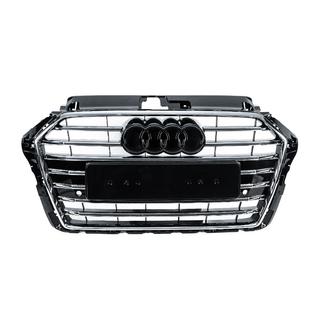 Přední maska S-style (2016-2020, černá s chromem) Audi A3 2012–2020 fotografie 1