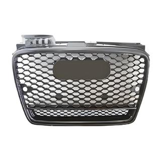 Přední maska chladiče RS-style V-2 (černá s chromem) Audi A4 B7 2004–2008