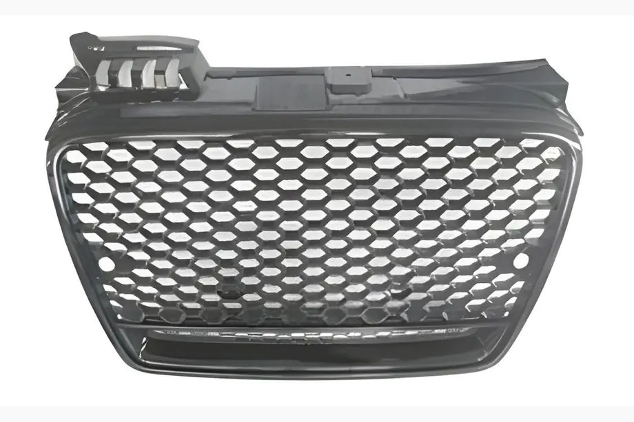 Audi A4 B7 2004–2008 Přední maska RS-style V-2 (bez loga, černá s chromem) Image