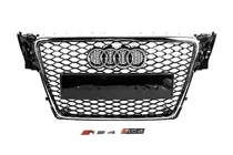 Audi A4 B8 2007–2015 Přední maska RS-style V-2 (2007-2011, černá s chromem) fotografie 1