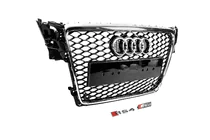 Audi A4 B8 2007–2015 Přední maska RS-style V-2 (2007-2011, černá s chromem) fotografie 3