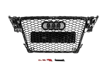 Audi A4 B8 2007–2015 Přední maska RS-style V-2 (2007-2011, černá s chromem) fotografie 4