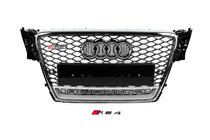 Audi A4 B8 2007–2015 Přední maska chladiče s nápisem Quattro ve stylu RS (2007-2011, černá) fotografie 1