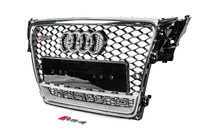 Audi A4 B8 2007–2015 Přední maska chladiče s nápisem Quattro ve stylu RS (2007-2011, černá) fotografie 2