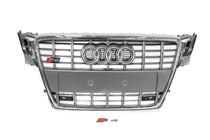 Audi A4 B8 2007–2015 Přední maska chladiče ve stylu RS (2007-2011, šedá s chromem) fotografie 1