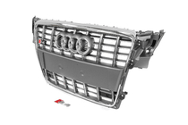 Audi A4 B8 2007–2015 Přední maska chladiče ve stylu RS (2007-2011, šedá s chromem) fotografie 2