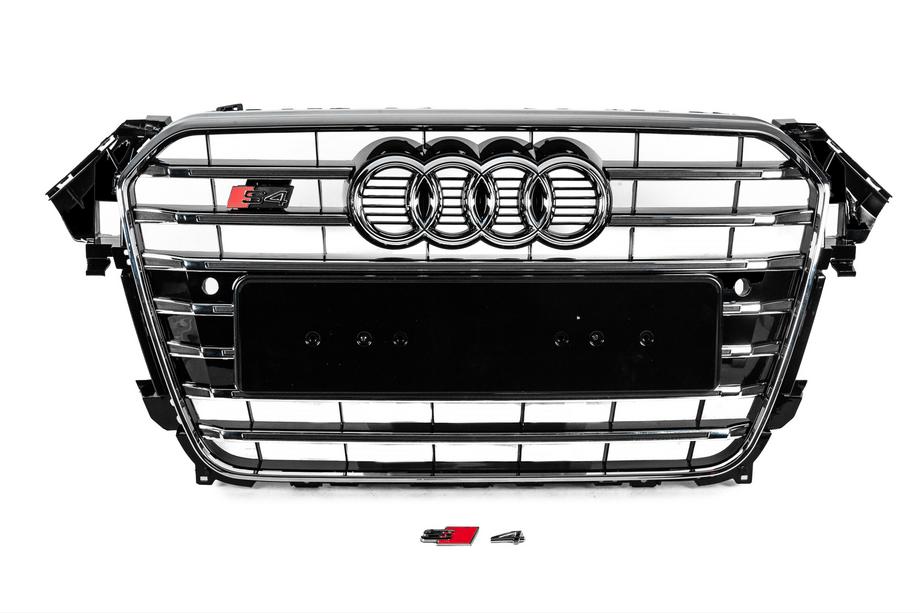 Audi A4 B8 2007–2015 Přední maska S-style (2012-2015, černá s chromem) Image