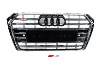 Audi A4 B9 2015–2024 Predni maska chladiče S-style (2015-2019, chrom+cerna) fotografie 1