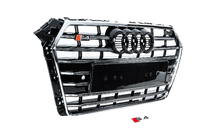 Audi A4 B9 2015–2024 Predni maska chladiče S-style (2015-2019, chrom+cerna) fotografie 3