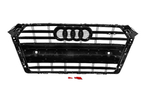 Audi A4 B9 2015–2024 Predni maska chladiče S-style (2015-2019, chrom+cerna) fotografie 4