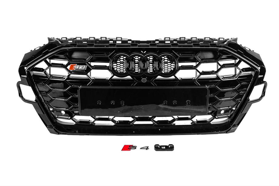 Audi A4 B9 2015–2024 Predni maska chladiče S-style (2019-2024, černá) Image