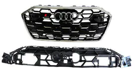 Audi A6 C8 2018–2025 Přední maska chladiče RS-style (2024-, šedá s chromem) fotografie 1