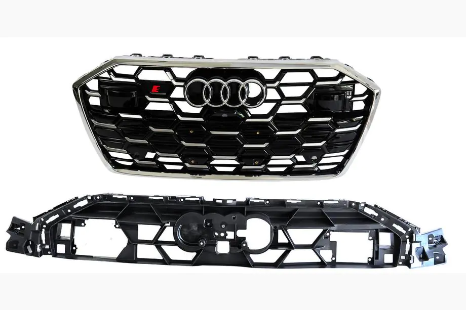Audi A6 C8 2018–2025 Přední maska chladiče RS-style (2024-, šedá s chromem) Image