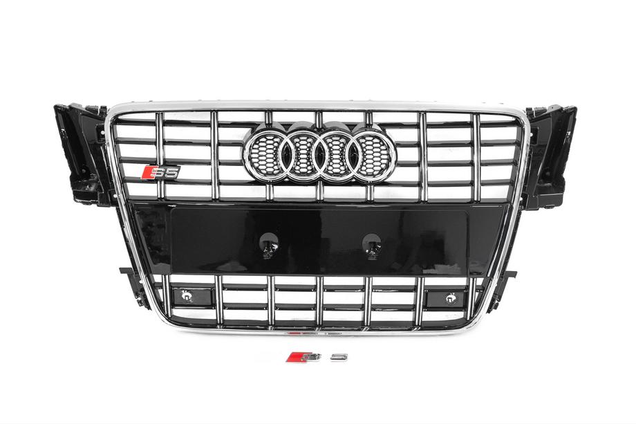 Audi A5 2007–2015 Přední maska chladiče S-style (2007-2011, černá s chromem) Image