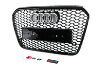 Audi A6 C7 2011–2017 Přední černá maska chladiče ve stylu RS (2011-2014) fotografie 3