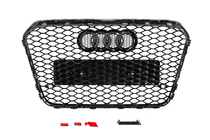 Audi A6 C7 2011–2017 Přední černá maska chladiče ve stylu RS (2011-2014) fotografie 4