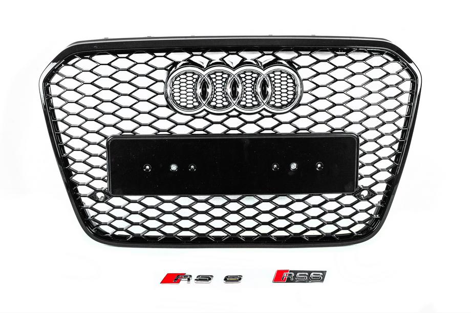 Audi A6 C7 2011–2017 Přední černá maska chladiče ve stylu RS (2011-2014) Image