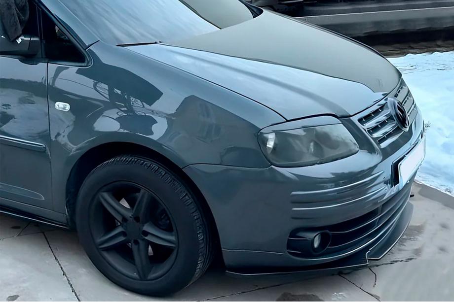 Volkswagen Caddy 2004–2010 Přední lip spoiler Niken Black (ABS) Image