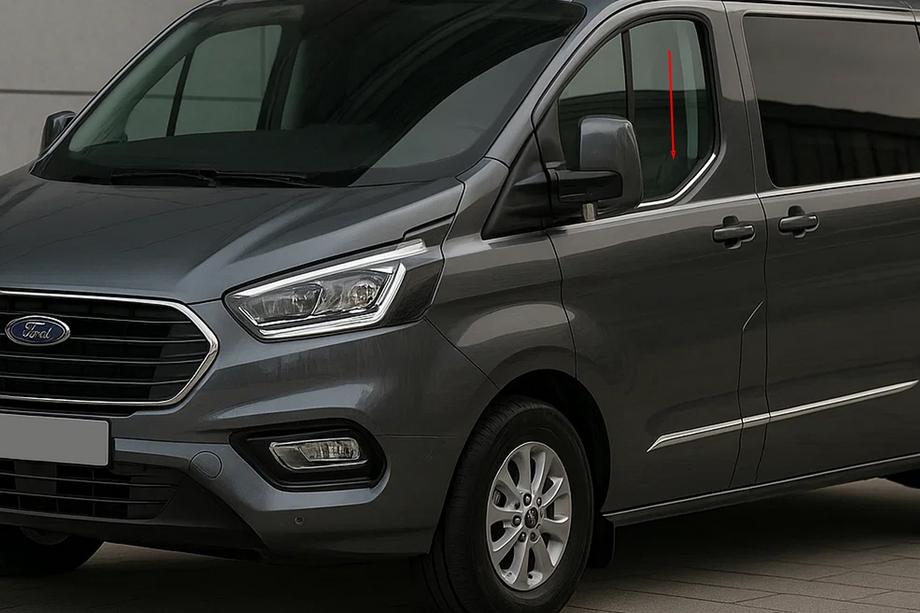 Ford Custom 2023– Ozdobné lišty oken (2 ks, nerez) Image