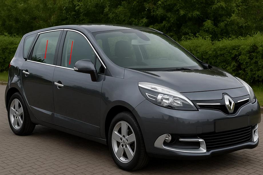 Renault Scenic/Grand 2009–2016 Nerezové okenní lišty (4 ks) Image