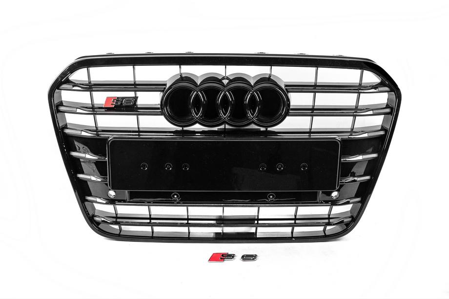 Audi A6 C7 2011–2017 Přední černá maska chladiče s černým rámečkem S-style (2011-2014) Image