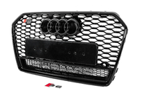 Audi A6 C7 2011–2017 Přední černá maska chladiče RS-style s nápisem Quattro (2014-2017) fotografie 2