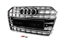 Audi A6 C7 2011–2017 Přední černá maska chladiče s chromovým rámečkem S-Style (2014-2017) fotografie 2